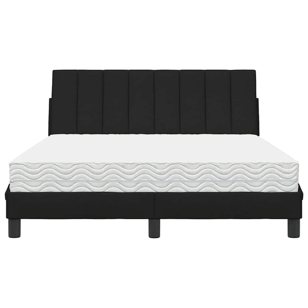 Bett mit Matratze Hanko Schwarz 140x190 cm