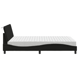 Bett mit Matratze Hanko Schwarz 140x190 cm