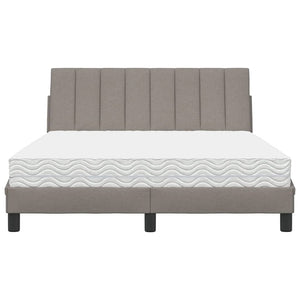 Bett mit Matratze Hanko Taupe 140x190 cm