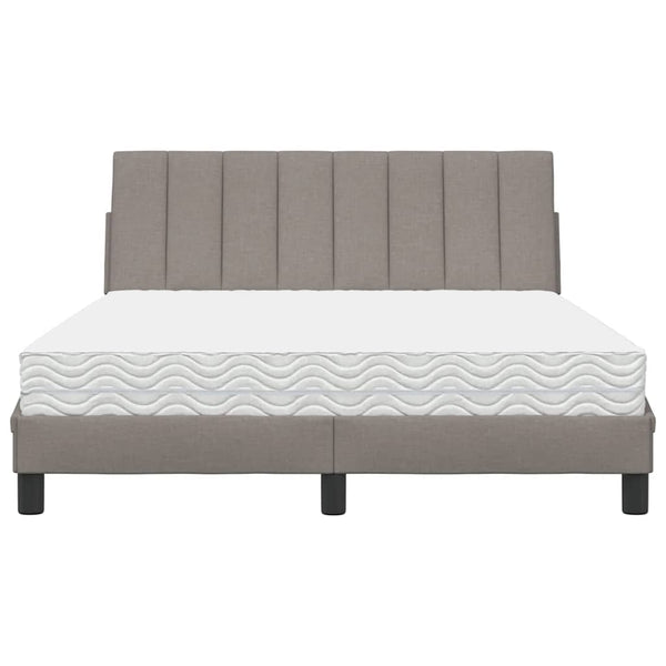 Bett mit Matratze Hanko Taupe 140x190 cm