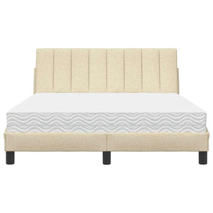 Bett mit Matratze Hanko Creme 140x190 cm