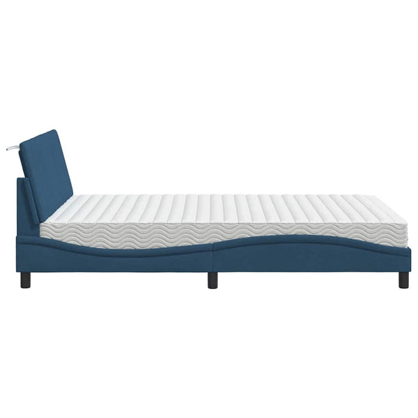 Bett mit Matratze Hanko Blau 140x190 cm