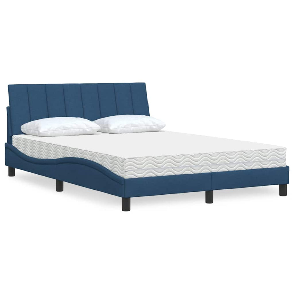 Bett mit Matratze Hanko Blau 140x190 cm