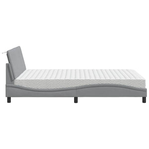 Bett mit Matratze Hanko Hellgrau 140x200 cm