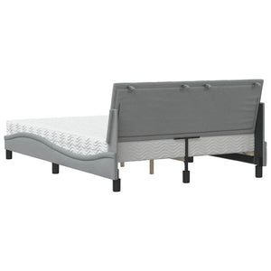 Bett mit Matratze Hanko Hellgrau 140x200 cm