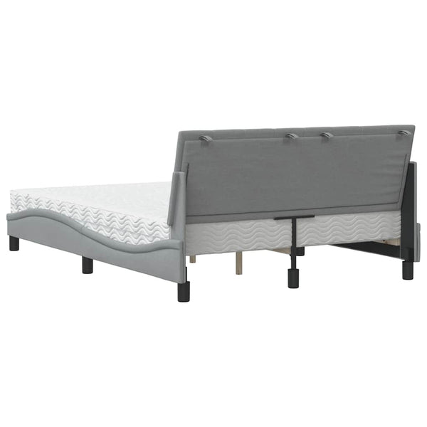 Bett mit Matratze Hanko Hellgrau 140x200 cm
