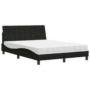 Bett mit Matratze Hanko Schwarz 140x200 cm