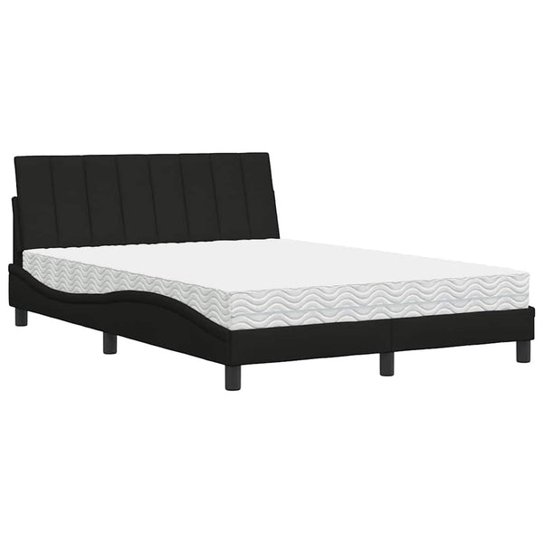 Bett mit Matratze Hanko Schwarz 140x200 cm