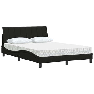 Bett mit Matratze Hanko Schwarz 140x200 cm