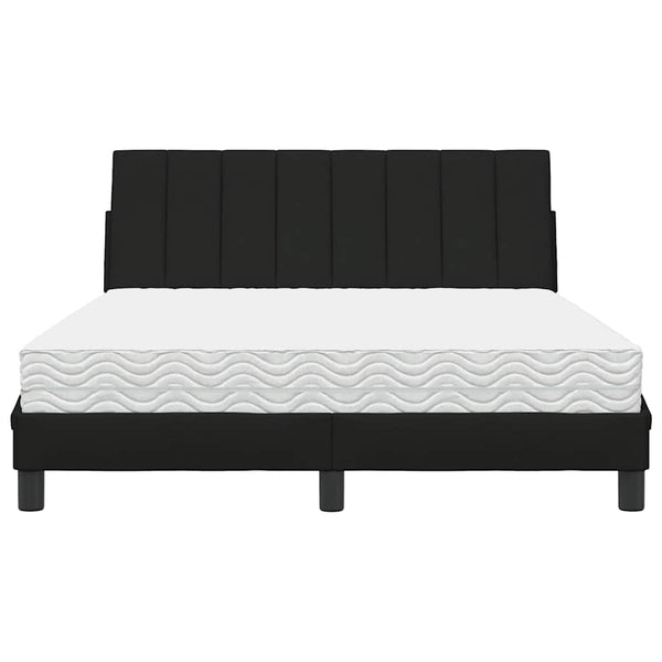 Bett mit Matratze Hanko Schwarz 140x200 cm