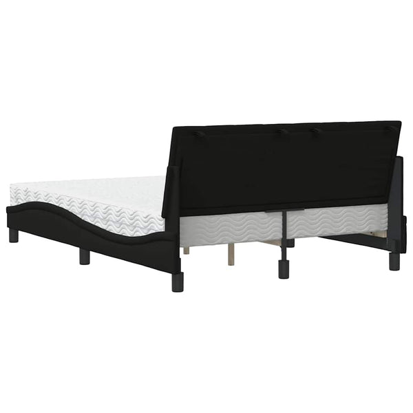 Bett mit Matratze Hanko Schwarz 140x200 cm