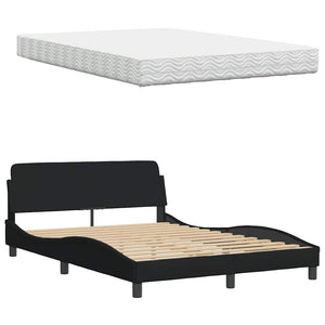 Bett mit Matratze Hanko Schwarz 140x200 cm
