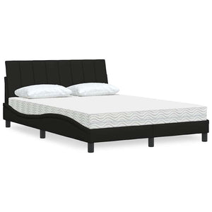 Bett mit Matratze Hanko Schwarz 140x200 cm