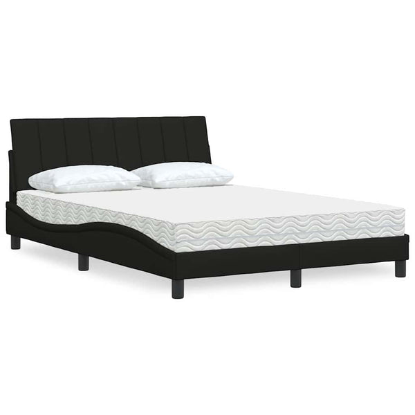 Bett mit Matratze Hanko Schwarz 140x200 cm