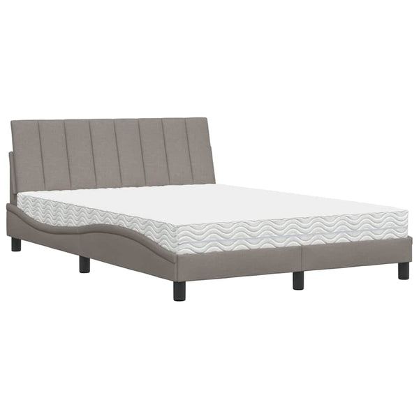 Bett mit Matratze Hanko Taupe 140x200 cm
