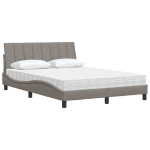 Bett mit Matratze Hanko Taupe 140x200 cm