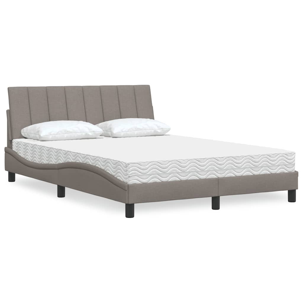 Bett mit Matratze Hanko Taupe 140x200 cm