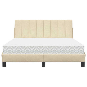 Bett mit Matratze Hanko Creme 140x200 cm