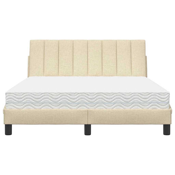 Bett mit Matratze Hanko Creme 140x200 cm