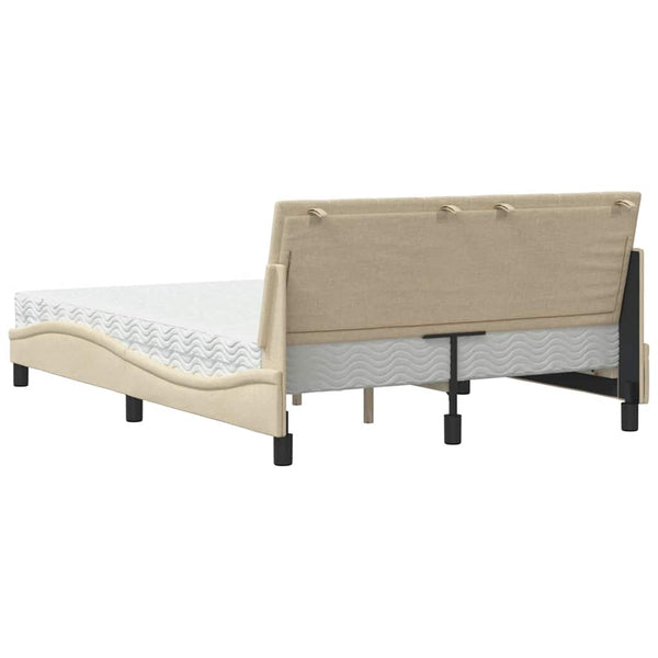 Bett mit Matratze Hanko Creme 140x200 cm