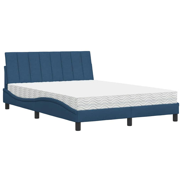 Bett mit Matratze Hanko Blau 140x200 cm