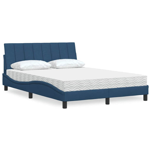 Bett mit Matratze Hanko Blau 140x200 cm