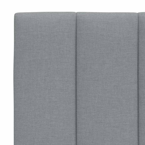 vidaXL Lit avec matelas "Hanko" gris clair 160x200 cm tissu
