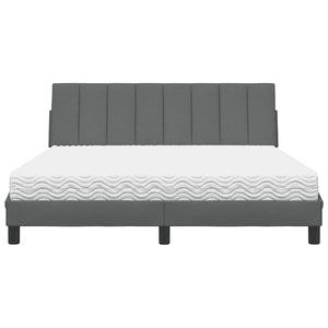 Bett mit Matratze Hanko Dunkelgrau 160x200 cm
