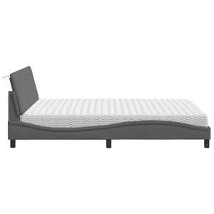 Bett mit Matratze Hanko Dunkelgrau 160x200 cm