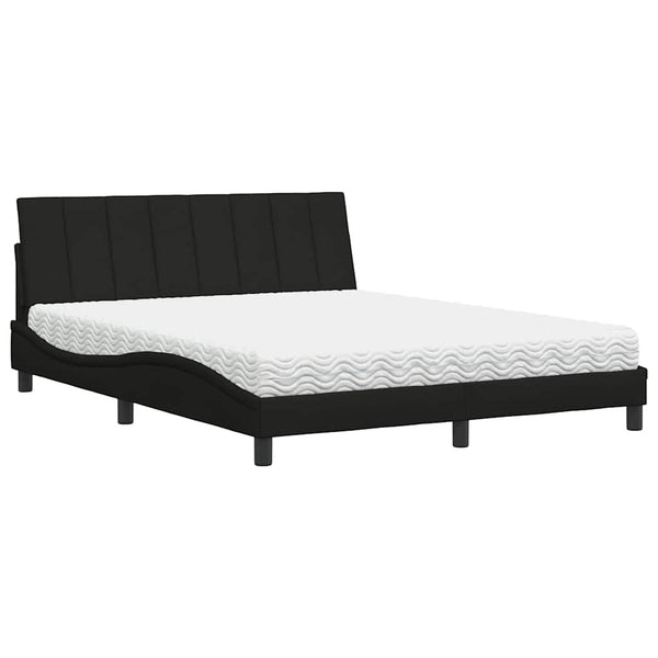 Bett mit Matratze Hanko Schwarz 160x200 cm