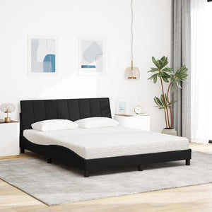 Bett mit Matratze Hanko Schwarz 160x200 cm