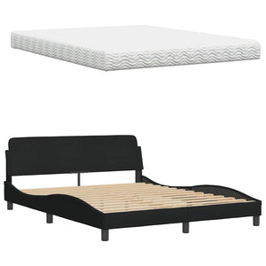 Bett mit Matratze Hanko Schwarz 160x200 cm