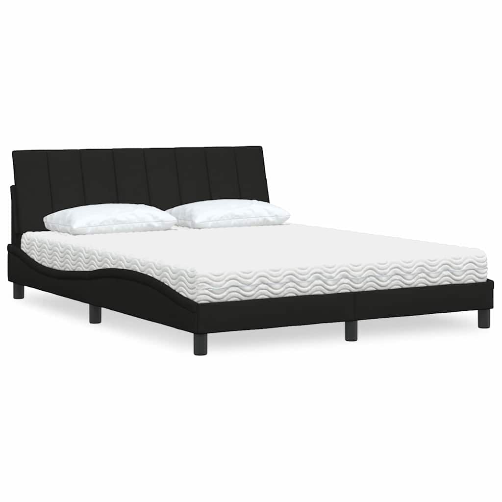 Bett mit Matratze Hanko Schwarz 160x200 cm