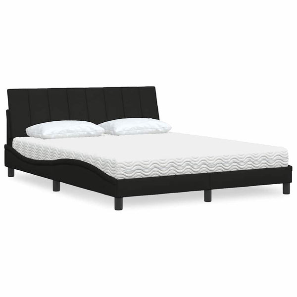 Bett mit Matratze Hanko Schwarz 160x200 cm