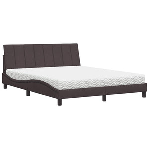 Bett mit Matratze Hanko Dunkelbraun 160x200 cm