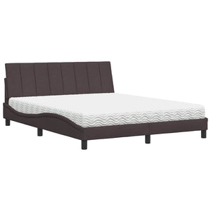 Bett mit Matratze Hanko Dunkelbraun 160x200 cm