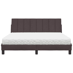 Bett mit Matratze Hanko Dunkelbraun 160x200 cm