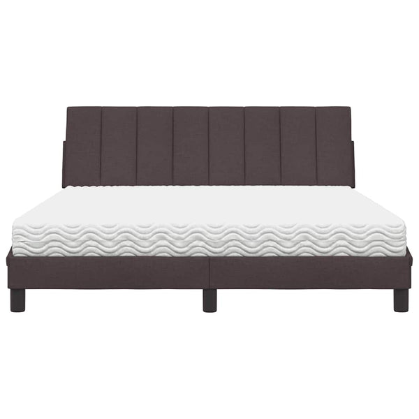 Bett mit Matratze Hanko Dunkelbraun 160x200 cm