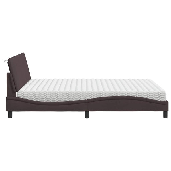Bett mit Matratze Hanko Dunkelbraun 160x200 cm