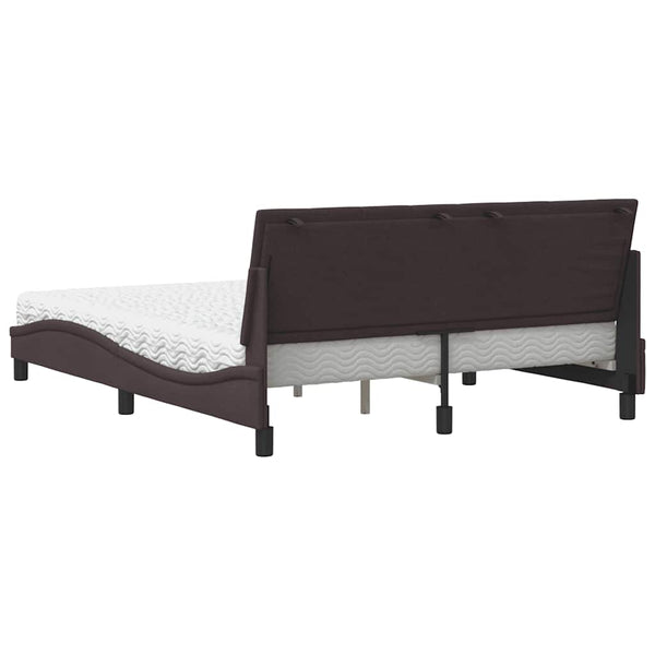 Bett mit Matratze Hanko Dunkelbraun 160x200 cm