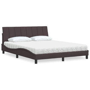 Bett mit Matratze Hanko Dunkelbraun 160x200 cm