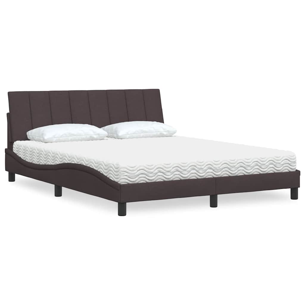 Bett mit Matratze Hanko Dunkelbraun 160x200 cm