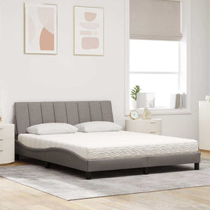 Bett mit Matratze Hanko Taupe 160x200 cm