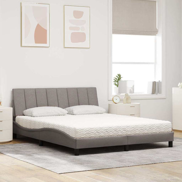 Bett mit Matratze Hanko Taupe 160x200 cm