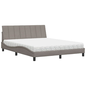 Bett mit Matratze Hanko Taupe 160x200 cm