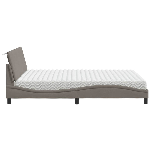 Bett mit Matratze Hanko Taupe 160x200 cm