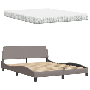 Bett mit Matratze Hanko Taupe 160x200 cm