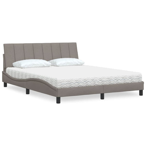 Bett mit Matratze Hanko Taupe 160x200 cm