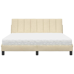 Bett mit Matratze Creme 160x200 cm