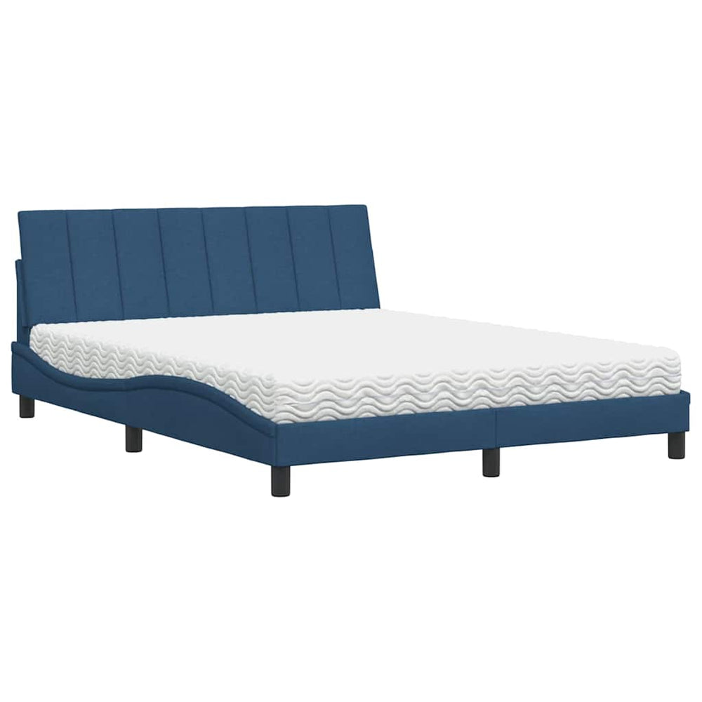 Bett mit Matratze Hanko Blau 160x200 cm